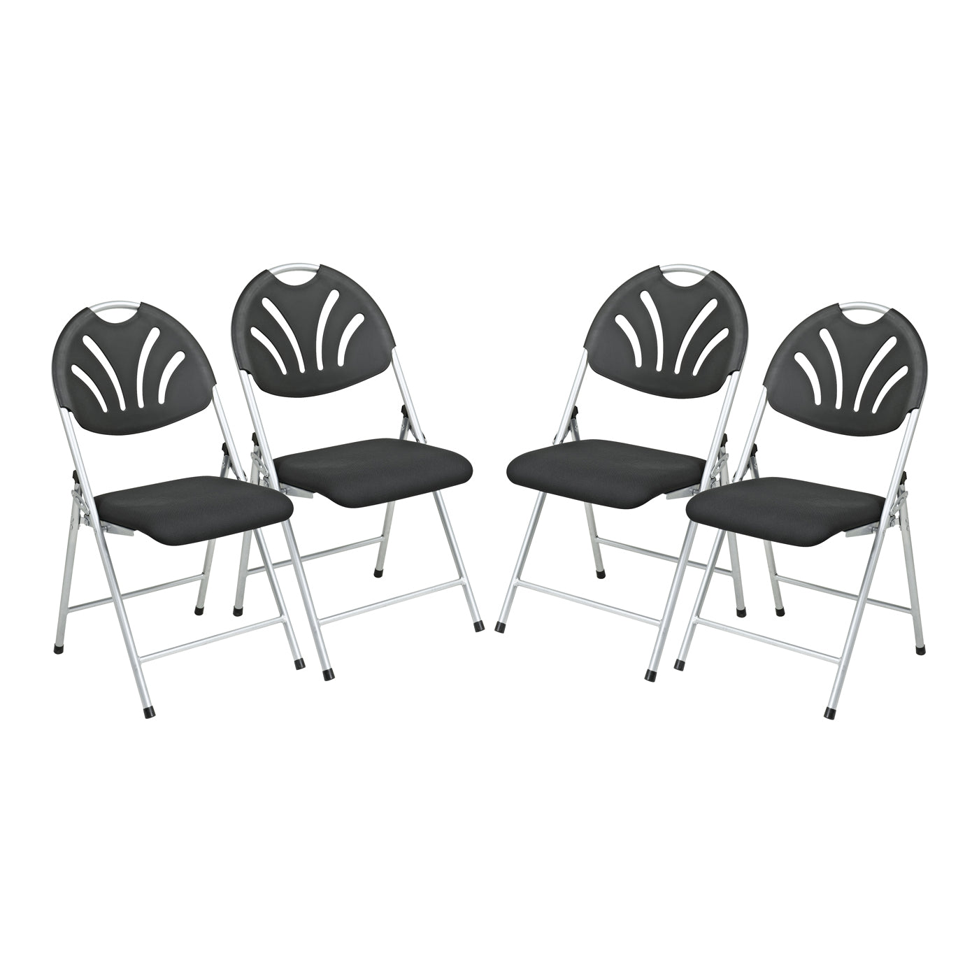 Folding Chair with Plastic Fan Back